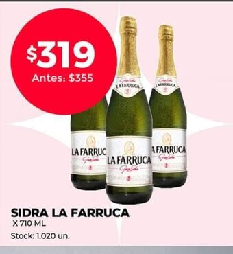 Supermercados Tadicor Sidra La Farruca x 710 ml. oferta