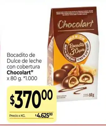 La Anonima Bocadito de Dulce de leche con cobertura Chocolart oferta