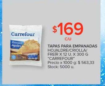 Carrefour Tapas para empanadas oferta