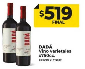 Supermayorista Vital Dadá vino varietales oferta