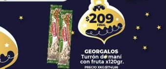 Supermayorista Vital Georgalos turrón de maní con fruta oferta