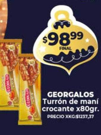 Supermayorista Vital Georgalos turrón de maní crocante oferta