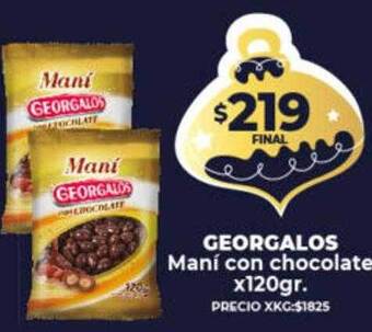 Supermayorista Vital Georgalos maní con chocolate oferta