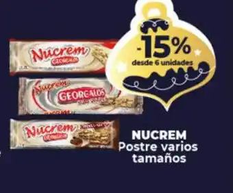 Nucrem postre varios tamaños