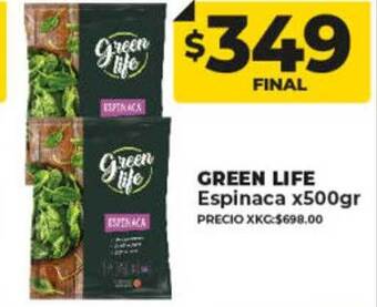 Supermayorista Vital Green life espinaca oferta