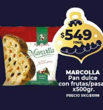 Supermayorista Vital Marcolla pan dulce con frutas pasas oferta