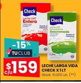Changomas Leche Larga Vida Check x 1Lt oferta