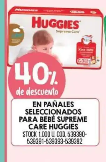 Coto En Pañales Seleccionados Para Bebé Supreme Care Huggies oferta