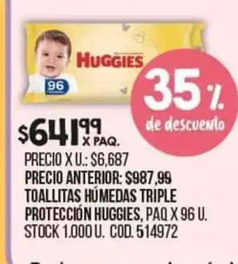 Coto Toallitas Húmedas Triple Protección Huggies oferta