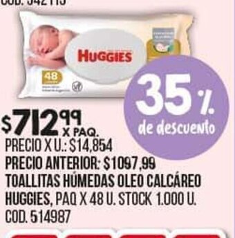 Coto Toallitas Húmedas Oleo Calcáreo Huggies oferta