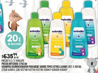 Coto Shampoo / Acondicionador Para Bebé Varios Tipos Estrella Baby oferta