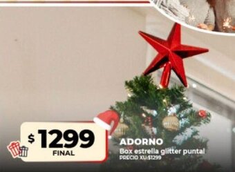Supermayorista Vital Adorno Box Estrella Glitter Puntal oferta