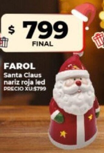 Supermayorista Vital Farol Santa Claus Nariz Roja Led oferta
