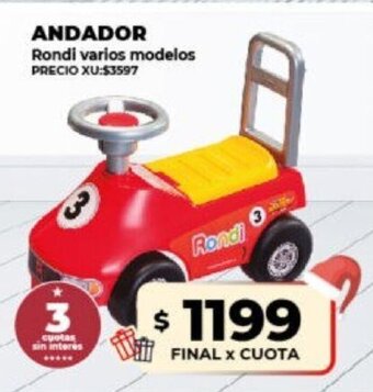 Supermayorista Vital Andador Rondi Varios Modelos oferta