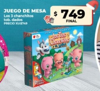 Supermayorista Vital Juego de Mesa Los 3 Chanchitos Tob. Dados oferta