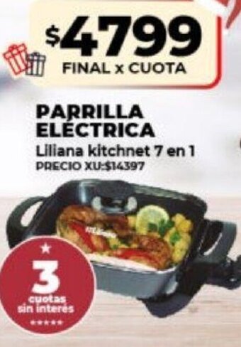 Supermayorista Vital Parrilla Electrica Liliana Kitchnet 7 en 1 oferta
