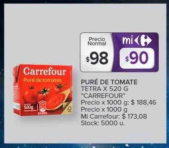 Carrefour Market Puré de tomate tetra oferta