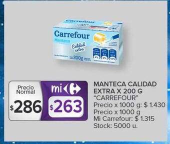 Carrefour Market Manteca calidad extra oferta