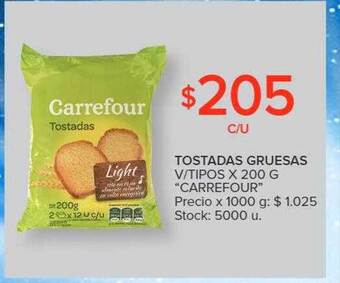 Carrefour Market Tostadas gruesas v tipos oferta