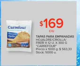 Carrefour Market Tapas para empanadas hojaldre criolla freír oferta