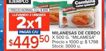 Carrefour Market Milanesas de cerdo oferta