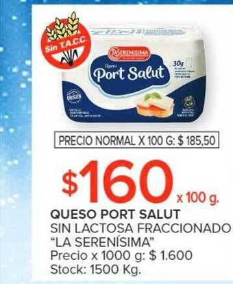 Carrefour Market Queso port salut sin lactosa fraccionado oferta