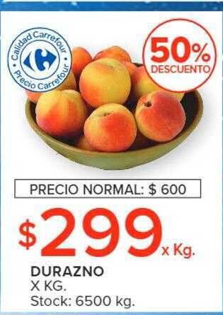 Carrefour Market Durazno 50% descuento oferta