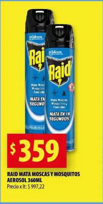 Punto Mayorista Raid mata moscas y mosquitos aerosol oferta