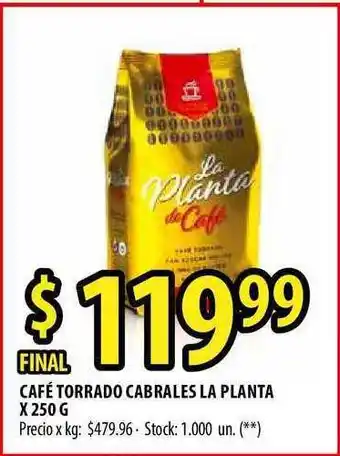 Punto Mayorista La Planta Café Torrado Cabrales x250g oferta