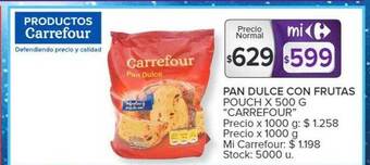 Carrefour Market Pan dulce con frutas pouch oferta