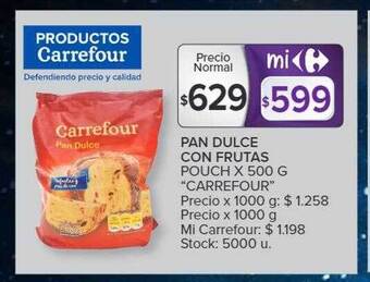 Carrefour Market Pan dulce con frutas pouch oferta