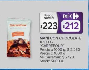 Carrefour Market Maní con chocolate oferta