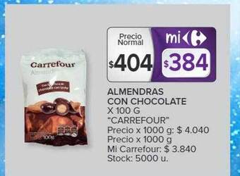 Carrefour Market Almendras con chocolate oferta