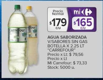 Carrefour Market Agua saborizada v sabores sin gas botella oferta