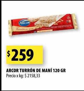 Punto Mayorista Arcor turrón de maní oferta