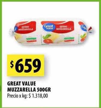 Punto Mayorista Great value muzzarella oferta