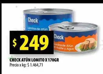 Punto Mayorista Check atún lomito oferta