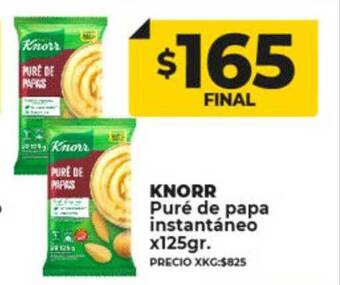 Supermayorista Vital Knorr puré de papa instantáneo oferta