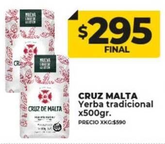 Supermayorista Vital Cruz malta yerba tradicional oferta