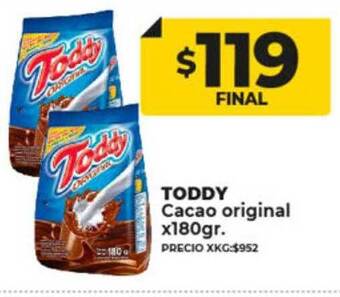 Supermayorista Vital Toddy cacao original oferta