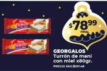 Supermayorista Vital Georgalos turrón de mani con miel oferta