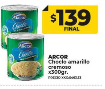 Supermayorista Vital Arcor choclo amarillo cremoso oferta