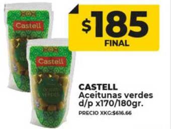 Supermayorista Vital Castell aceitunas verdes oferta