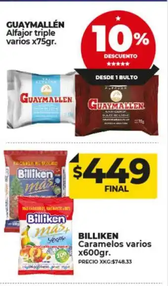 Supermayorista Vital Billinken caramelos varios oferta