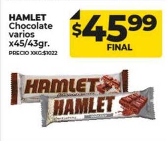 Supermayorista Vital Hamlet chocolate varios oferta