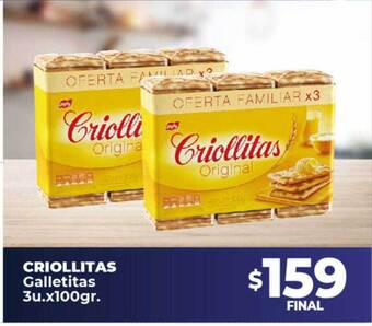 Supermayorista Vital Criollitas galletitas oferta