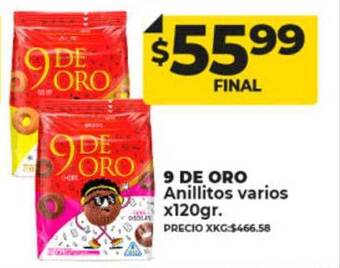 Supermayorista Vital 9 de oro anillitos varios oferta