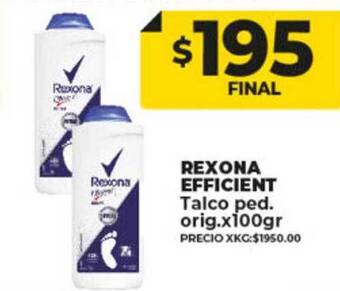 Supermayorista Vital Rexona efficient talco ped. orig. oferta