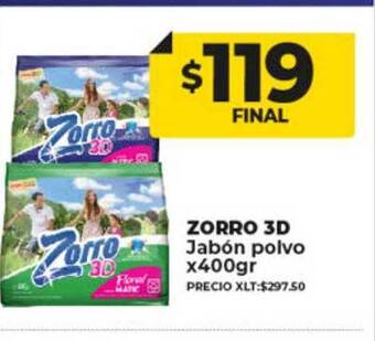 Supermayorista Vital Zorro 3d jabón polvo oferta