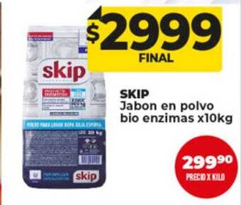 Supermayorista Vital Skip jabon en polvo bio enzimas oferta